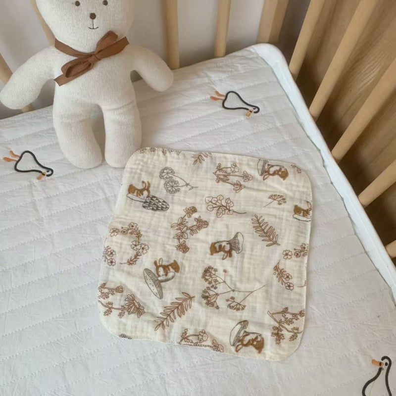 Zīdaiņu četrslāņu gāzes kvadrātveida dvielis – Wheat kiss, 30 g, uzsūkšanās 0–5 s