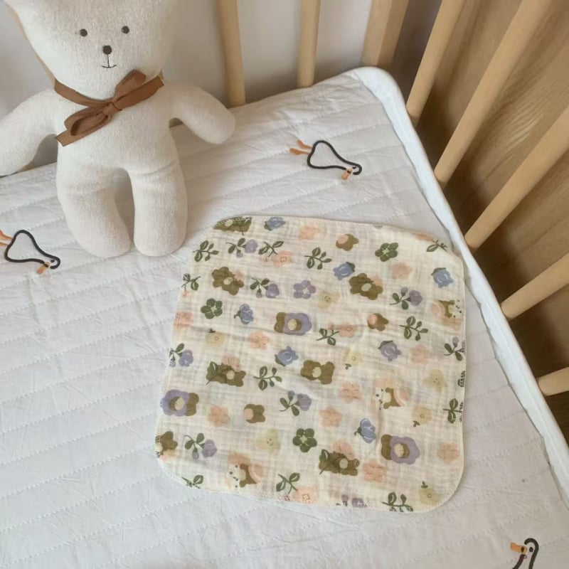 Zīdaiņu četrslāņu gāzes kvadrātveida dvielis – Wheat kiss, 30 g, uzsūkšanās 0–5 s