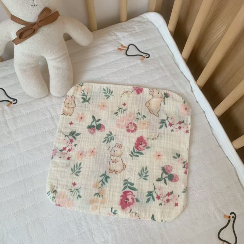 Zīdaiņu četrslāņu gāzes kvadrātveida dvielis – Wheat kiss, 30 g, uzsūkšanās 0–5 s