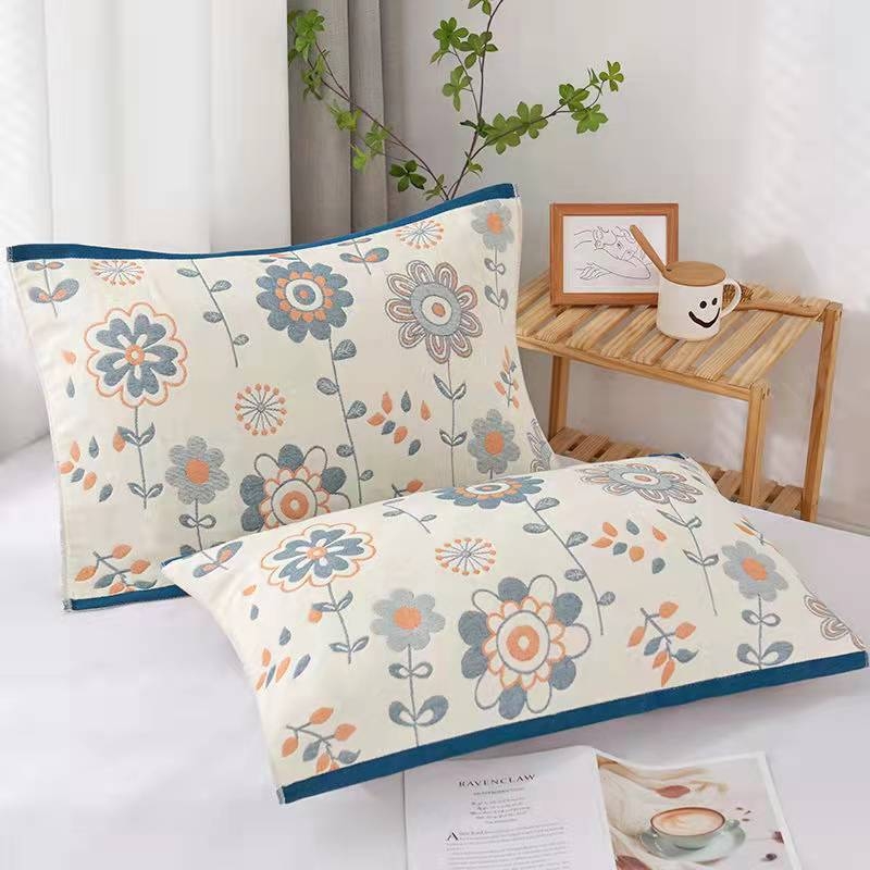 4 rétegű géz párnahuzat, 100% pamut, logó nyomtatás, testreszabás elérhető