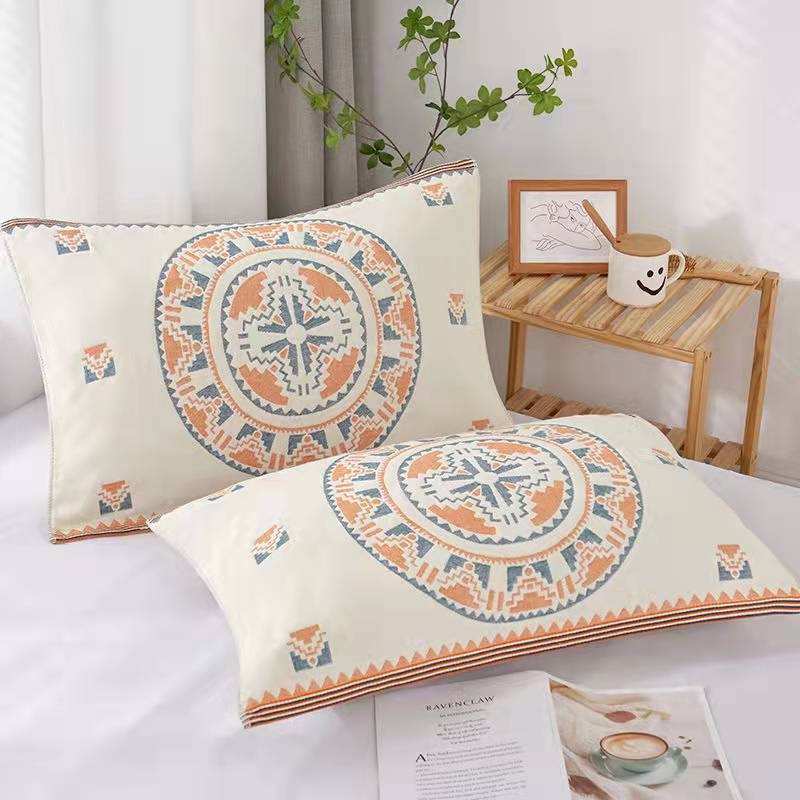 4 rétegű géz párnahuzat, 100% pamut, logó nyomtatás, testreszabás elérhető