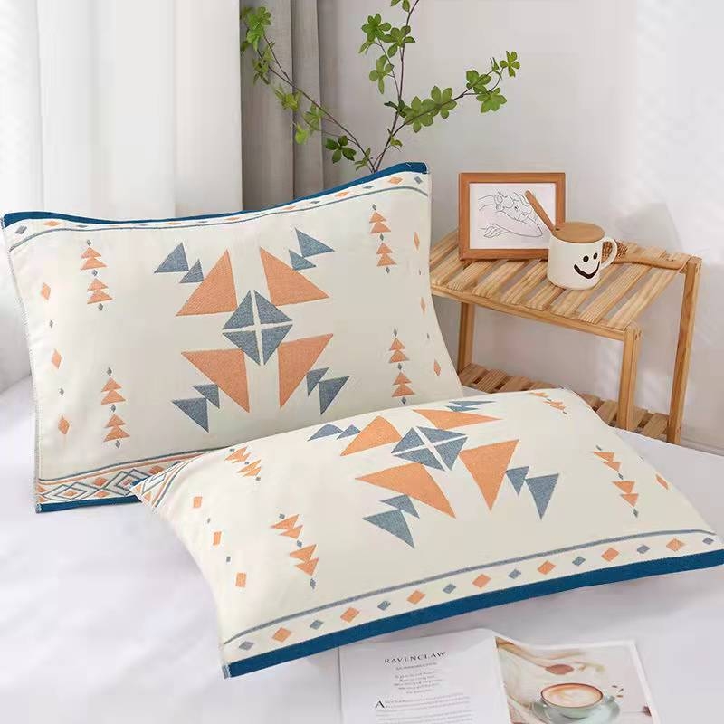 4 rétegű géz párnahuzat, 100% pamut, logó nyomtatás, testreszabás elérhető