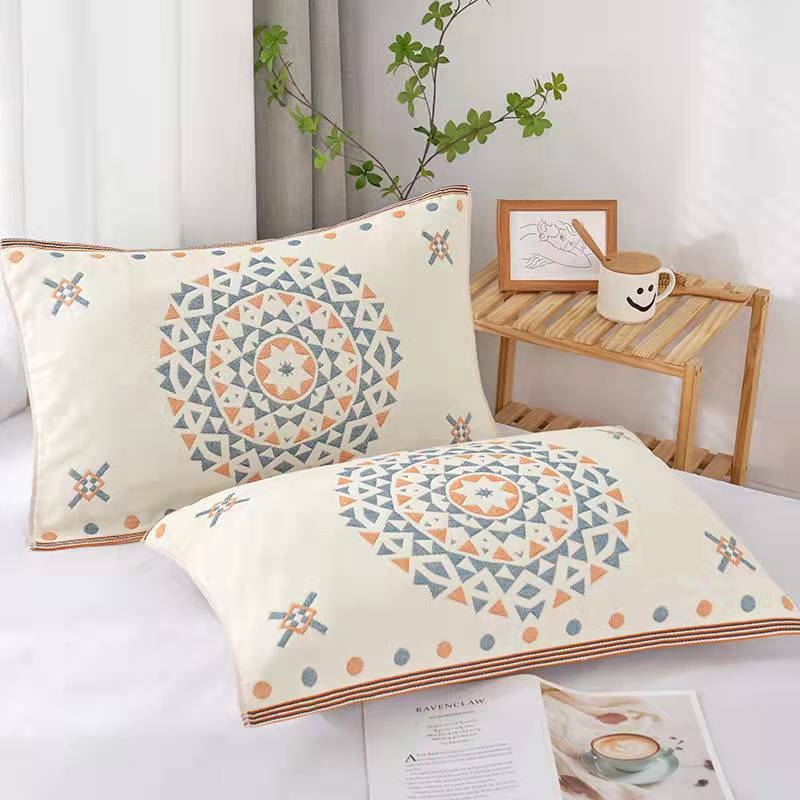 4 rétegű géz párnahuzat, 100% pamut, logó nyomtatás, testreszabás elérhető