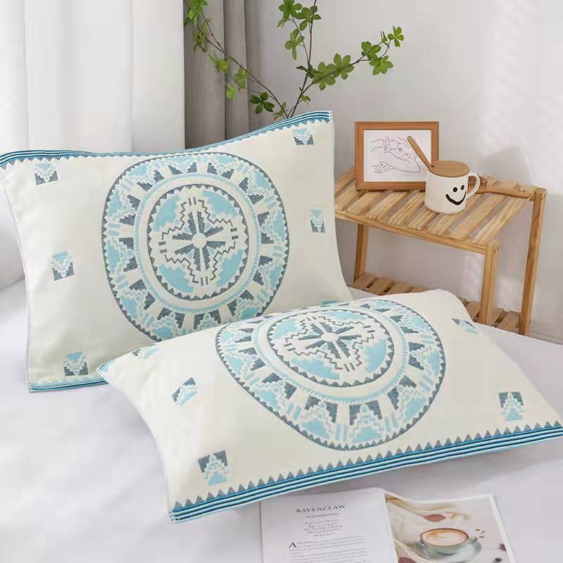 4 rétegű géz párnahuzat, 100% pamut, logó nyomtatás, testreszabás elérhető