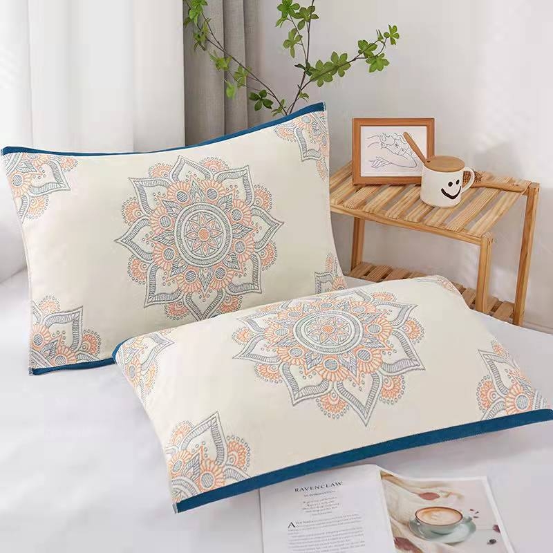 4 rétegű géz párnahuzat, 100% pamut, logó nyomtatás, testreszabás elérhető