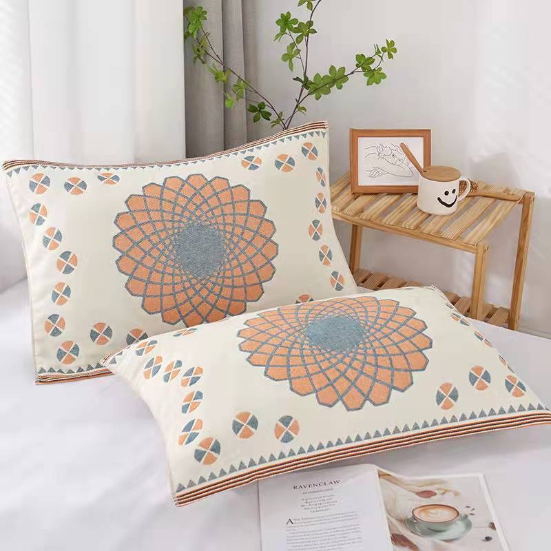 4 rétegű géz párnahuzat, 100% pamut, logó nyomtatás, testreszabás elérhető