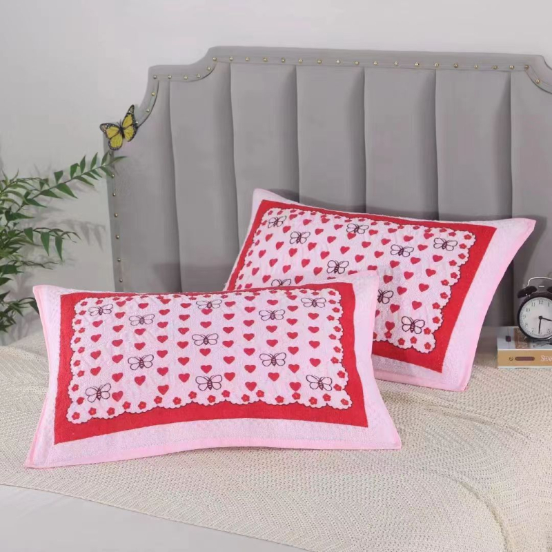 Jastučnica u paru — 100% pamuk, otisak na rezanom baršunu, klasični nostalgični starinski stil