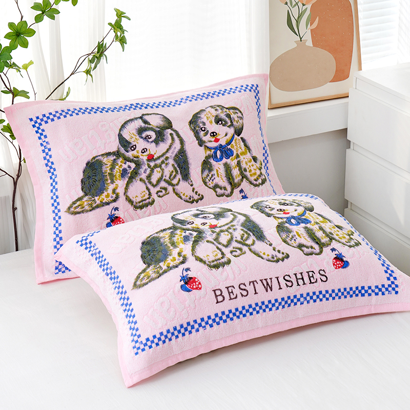 Jastučnica u paru — 100% pamuk, otisak na rezanom baršunu, klasični nostalgični starinski stil