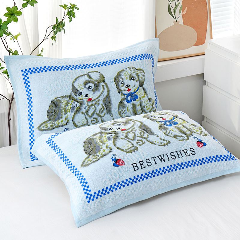 Jastučnica u paru — 100% pamuk, otisak na rezanom baršunu, klasični nostalgični starinski stil