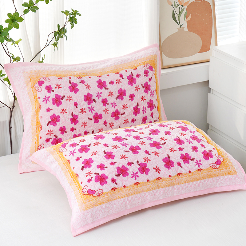 Jastučnica u paru — 100% pamuk, otisak na rezanom baršunu, klasični nostalgični starinski stil