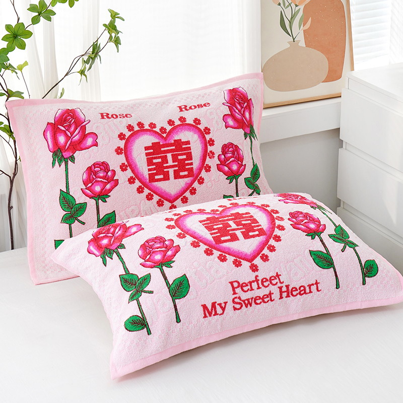 Jastučnica u paru — 100% pamuk, otisak na rezanom baršunu, klasični nostalgični starinski stil