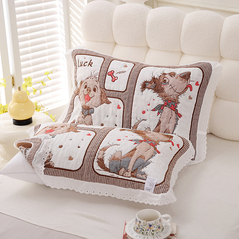 Jiayang pamučna navlaka za jastuk s čipkastim rubom, prozračna, za sve sezone