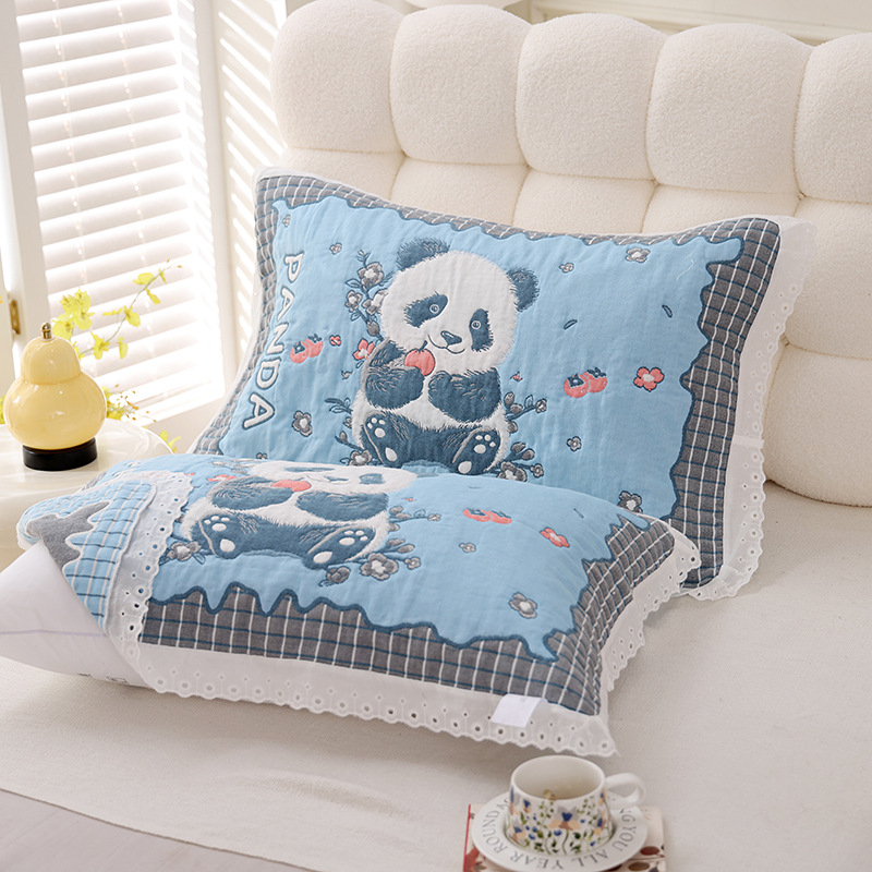 Jiayang pamučna navlaka za jastuk s čipkastim rubom, prozračna, za sve sezone