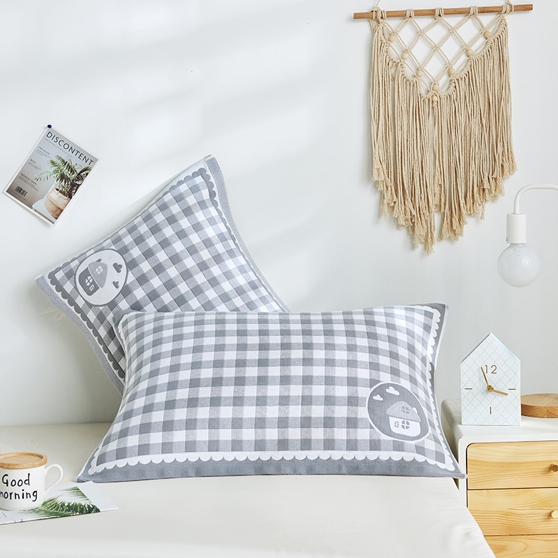 Két darab párnahuzat, 100% pamut géz, rajzfilm mintázat, csúszásmentes, testre szabható