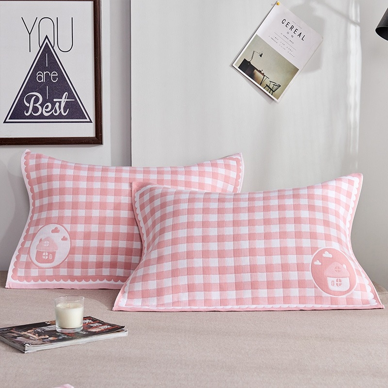 Két darab párnahuzat, 100% pamut géz, rajzfilm mintázat, csúszásmentes, testre szabható