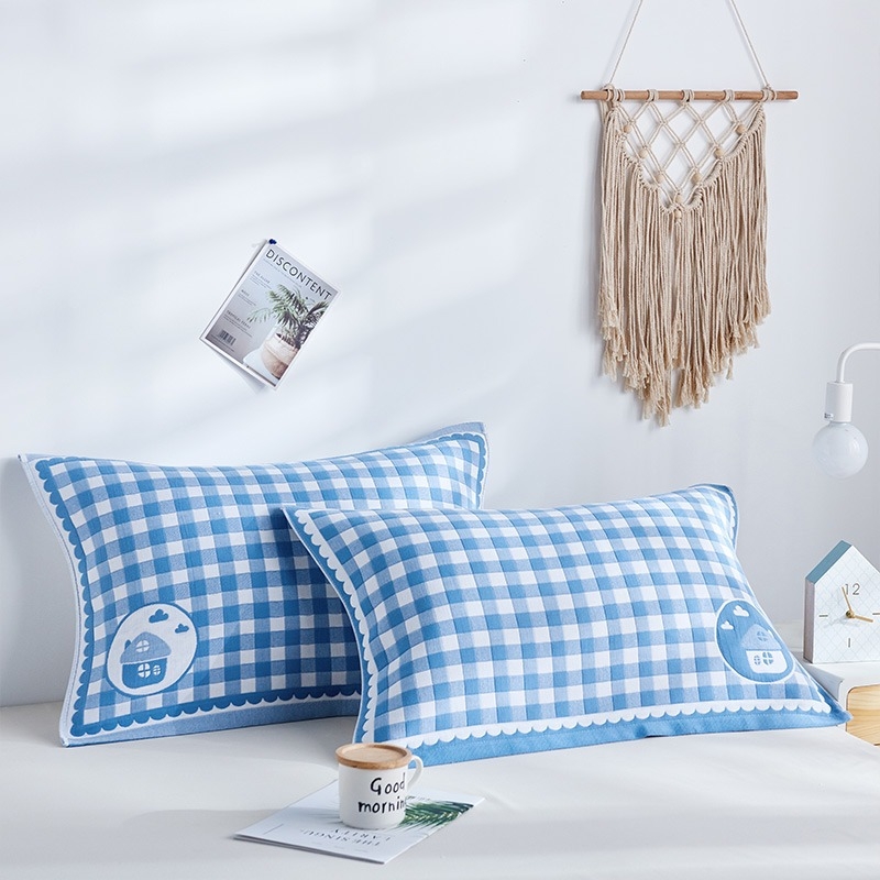 Két darab párnahuzat, 100% pamut géz, rajzfilm mintázat, csúszásmentes, testre szabható