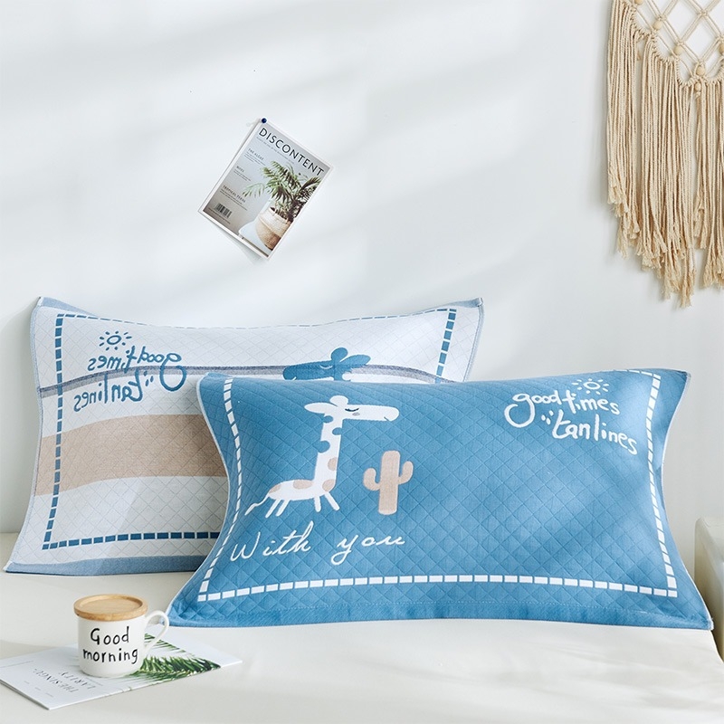 Két darab párnahuzat, 100% pamut géz, rajzfilm mintázat, csúszásmentes, testre szabható