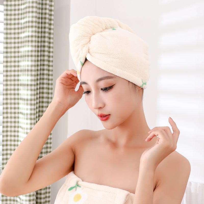 Ze Ze kapa za kosu od koralnog fleksa – upija, brzo suši; Materijal: koralni fleece; smjesa najlona i poliestera; 150D; težina 120–139 g