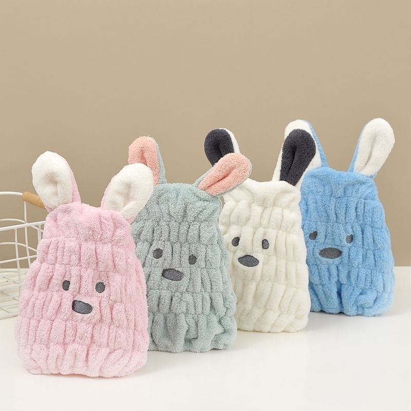 Dječja kapica za sušenje kose, šivana, iznimno upijajuća, brzo sušenje, koralni flis, pređa 150D