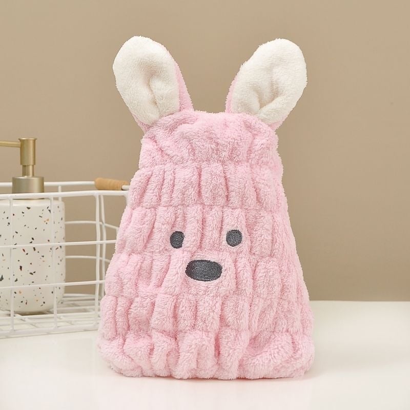 Dječja kapica za sušenje kose, šivana, iznimno upijajuća, brzo sušenje, koralni flis, pređa 150D