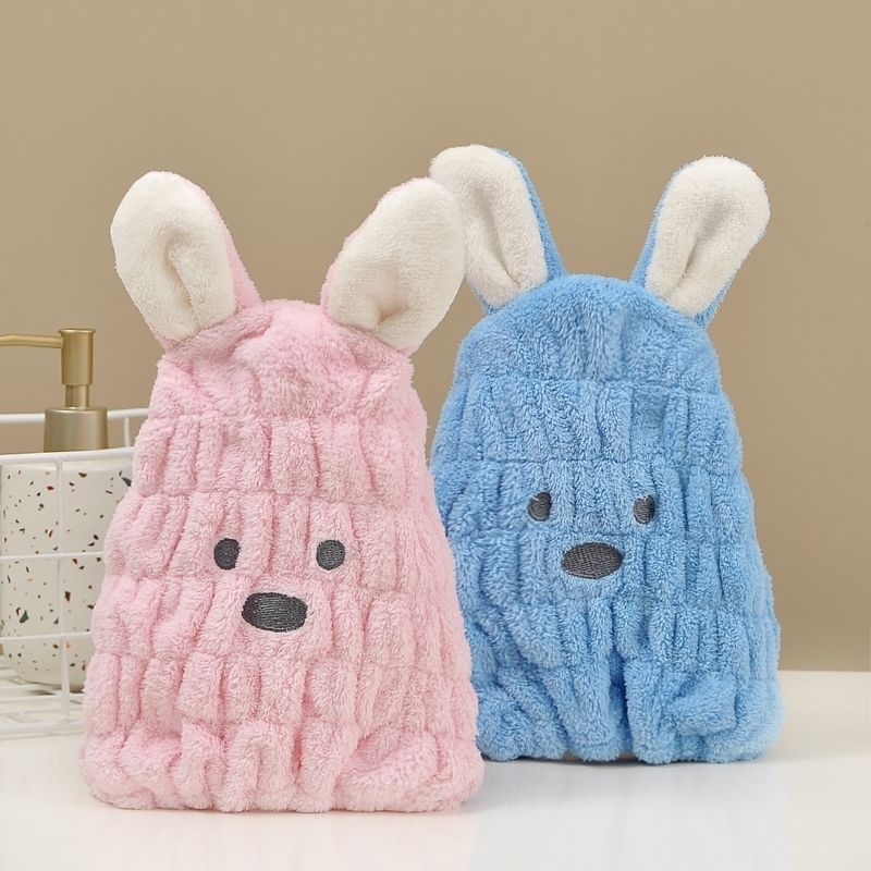 Dječja kapica za sušenje kose, šivana, iznimno upijajuća, brzo sušenje, koralni flis, pređa 150D