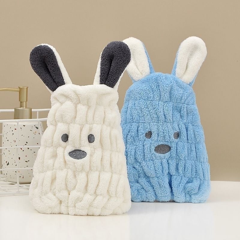 Dječja kapica za sušenje kose, šivana, iznimno upijajuća, brzo sušenje, koralni flis, pređa 150D