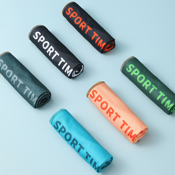 Pielāgojams sporta dvielis ar logotipa apdruku, 100% poliesters, sviedru uzsūkšana, auksta sajūta, ātra žāvēšana