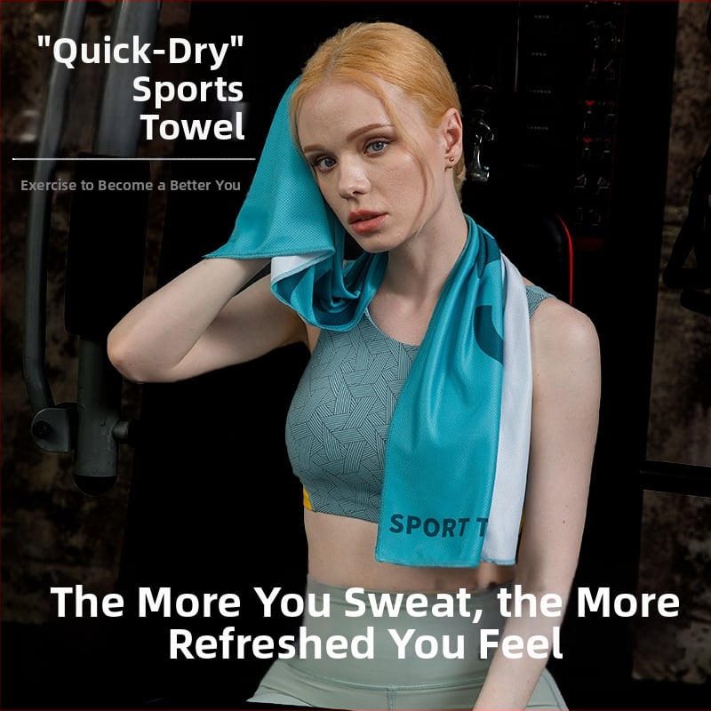 Pielāgojams sporta dvielis ar logotipa apdruku, 100% poliesters, sviedru uzsūkšana, auksta sajūta, ātra žāvēšana