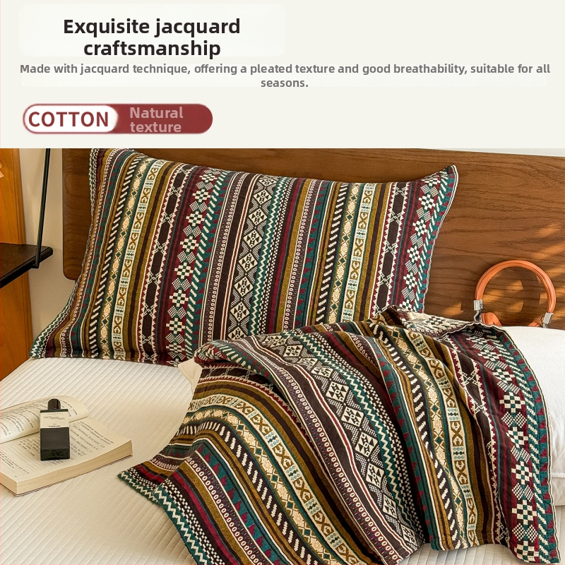 Set navlaka za jastuk (dva komada) – retro stil, 100% pamuk, prozračan, anti-klizno, mogućnost prilagodbe, marka Autumn Thoughts