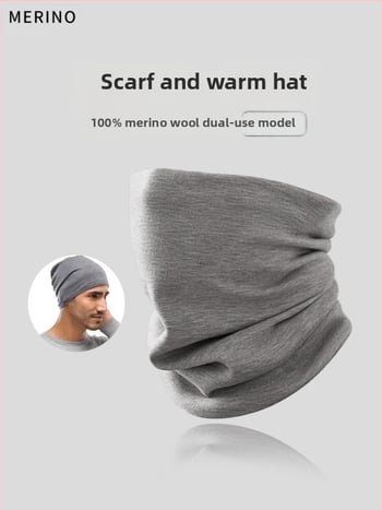 Merino vilnas kakla lakats unisex, āra aktivitātes, pārgājieni un alpīnisms, pret vēju