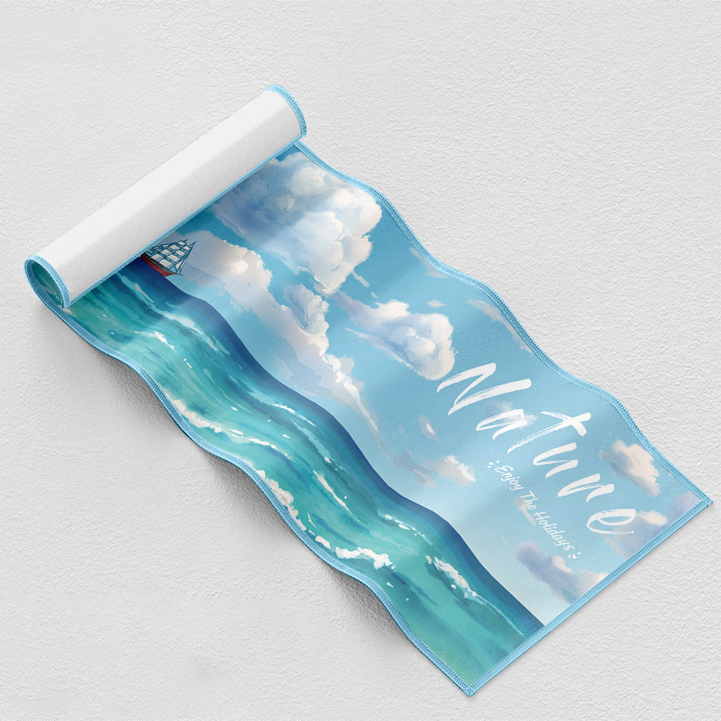 Sporta dvielis zālei ar pielāgotu logotipu - mikrofibra, 160–400 g, sviedru uzsūkšanās 0–5 s, druku process, pielāgots logotips