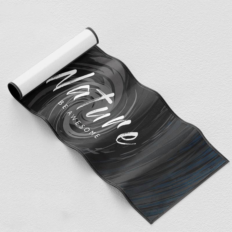 Sporta dvielis zālei ar pielāgotu logotipu - mikrofibra, 160–400 g, sviedru uzsūkšanās 0–5 s, druku process, pielāgots logotips