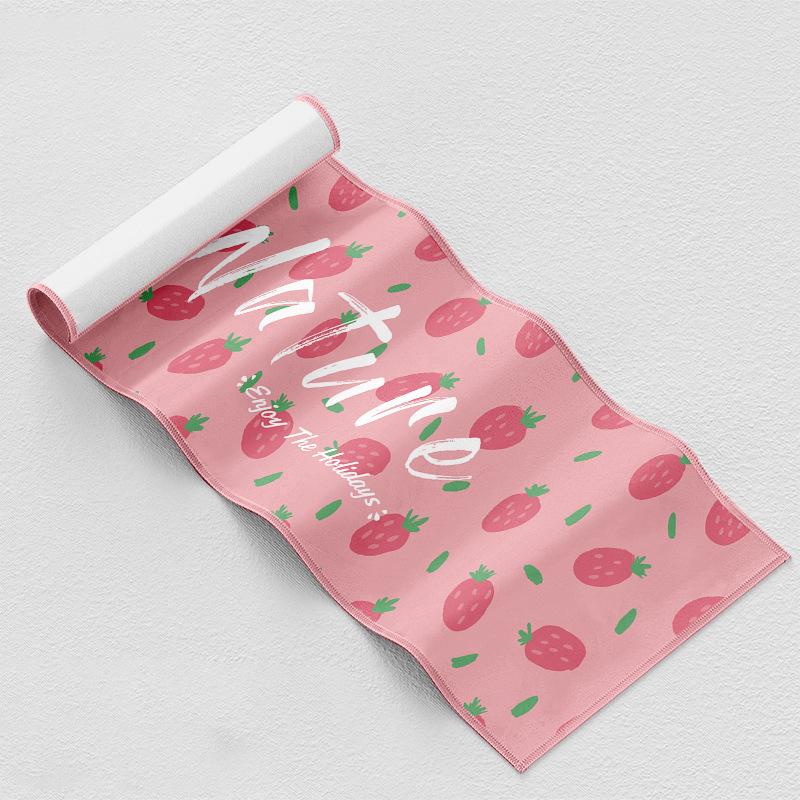 Sporta dvielis zālei ar pielāgotu logotipu - mikrofibra, 160–400 g, sviedru uzsūkšanās 0–5 s, druku process, pielāgots logotips