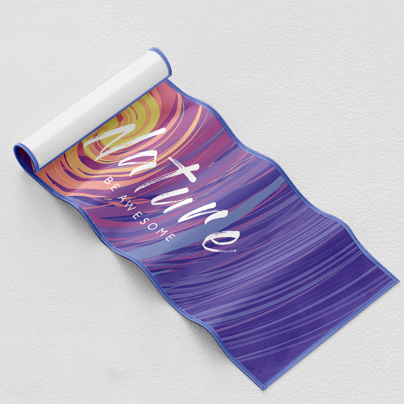 Sporta dvielis zālei ar pielāgotu logotipu - mikrofibra, 160–400 g, sviedru uzsūkšanās 0–5 s, druku process, pielāgots logotips