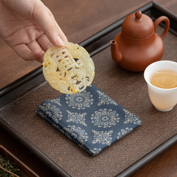 Aksesoar za ceremoniju čaja — platnena krpa za čaj s logom, porijeklo Dehua, stil novog kineskog stila