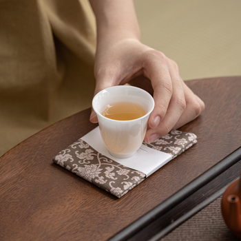 Aksesoar za ceremoniju čaja — platnena krpa za čaj s logom, porijeklo Dehua, stil novog kineskog stila