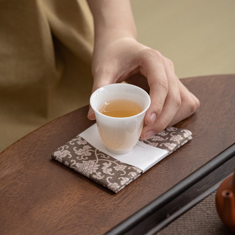 Aksesoar za ceremoniju čaja — platnena krpa za čaj s logom, porijeklo Dehua, stil novog kineskog stila