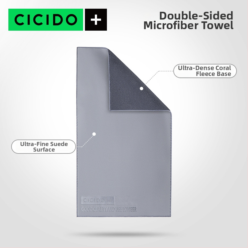 CICIDO/Xiduo superfīna šķiedras auto mazgāšanas dvielis, auto tīrīšanas lupatiņa, pielāgota apstrāde