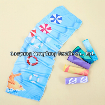 Sporta dvielis no mikrošķiedras, dzesējošā funkcija, sublimācijas apdruka, 50 g, Pretty Doll