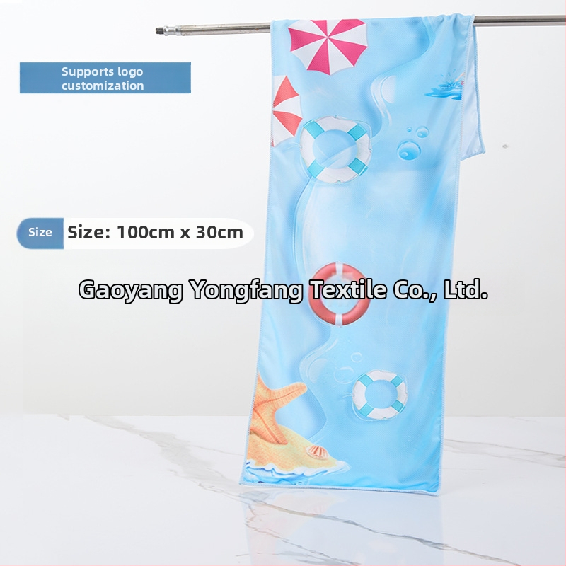 Sporta dvielis no mikrošķiedras, dzesējošā funkcija, sublimācijas apdruka, 50 g, Pretty Doll