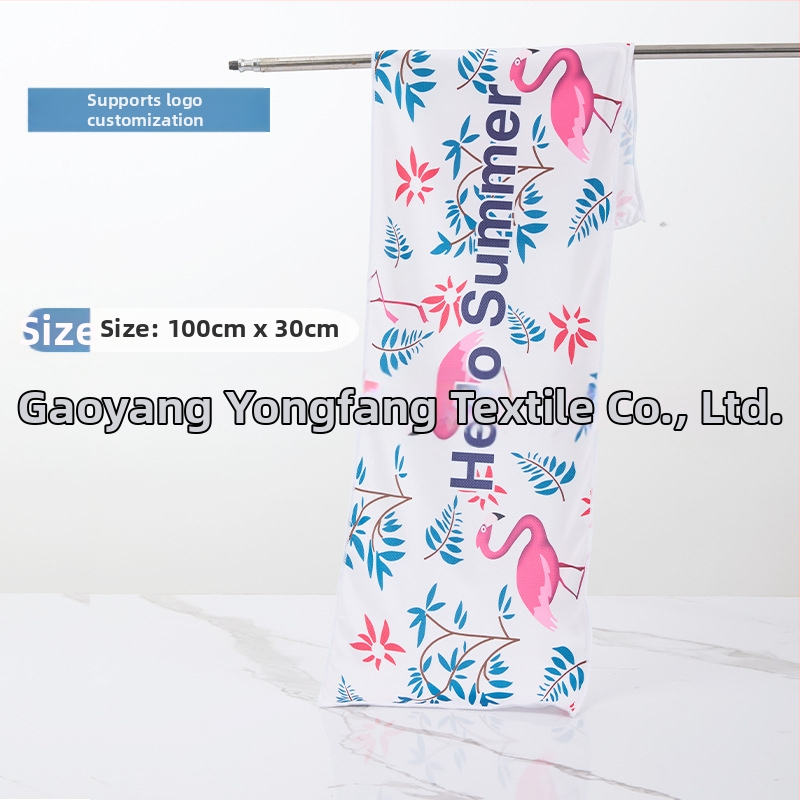 Sporta dvielis no mikrošķiedras, dzesējošā funkcija, sublimācijas apdruka, 50 g, Pretty Doll