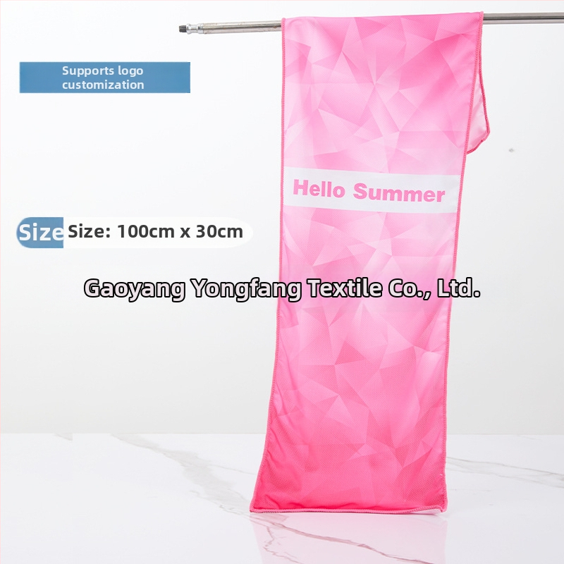 Sporta dvielis no mikrošķiedras, dzesējošā funkcija, sublimācijas apdruka, 50 g, Pretty Doll