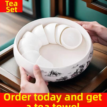 Keramički čajni sud za pranje s posudom za ostatke čaja i pepelnik – dodaci Kung Fu čaj seta