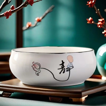 Keramički čajni sud za pranje s posudom za ostatke čaja i pepelnik – dodaci Kung Fu čaj seta