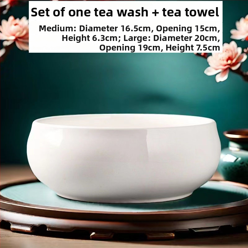 Keramički čajni sud za pranje s posudom za ostatke čaja i pepelnik – dodaci Kung Fu čaj seta