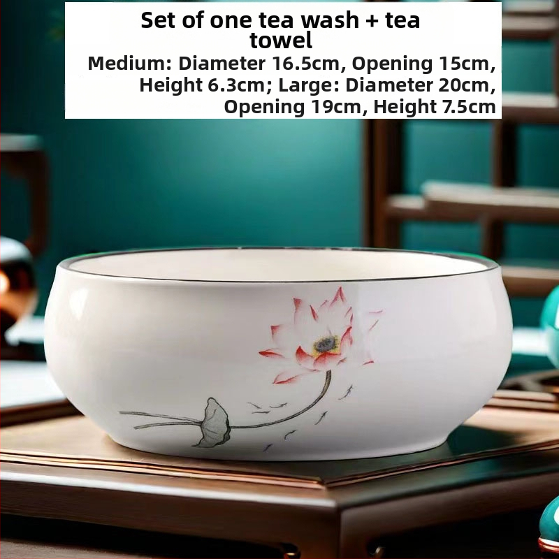 Keramički čajni sud za pranje s posudom za ostatke čaja i pepelnik – dodaci Kung Fu čaj seta