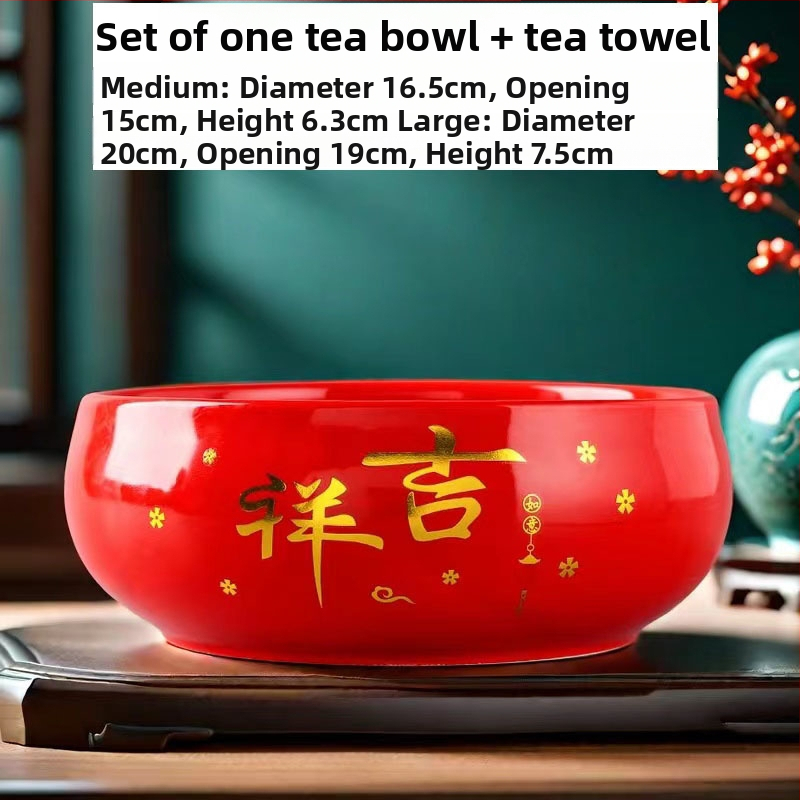 Keramički čajni sud za pranje s posudom za ostatke čaja i pepelnik – dodaci Kung Fu čaj seta