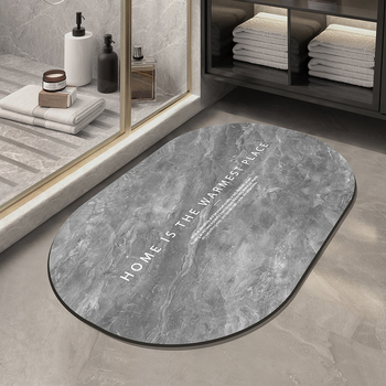 Kupaonska podloga od diatomijske gline, kvadratnog oblika, prugast uzorak, nordijski stil, pogodna za kuhinju, kupaonicu i ulaz