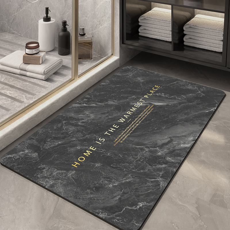 Kupaonska podloga od diatomijske gline, kvadratnog oblika, prugast uzorak, nordijski stil, pogodna za kuhinju, kupaonicu i ulaz