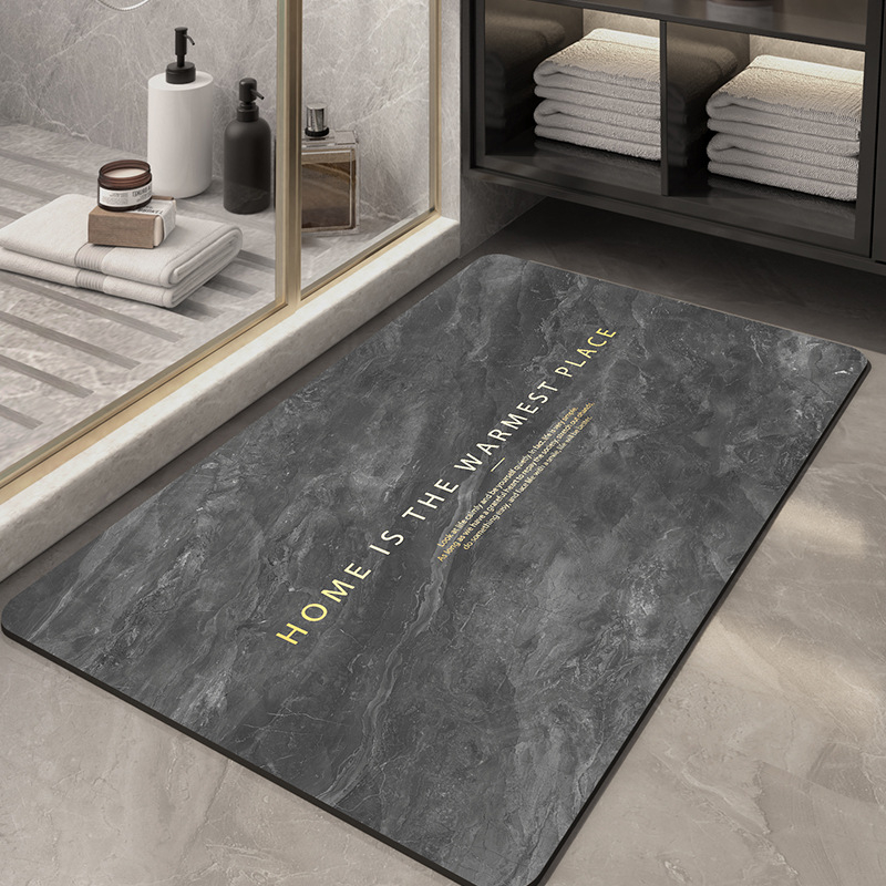 Kupaonska podloga od diatomijske gline, kvadratnog oblika, prugast uzorak, nordijski stil, pogodna za kuhinju, kupaonicu i ulaz